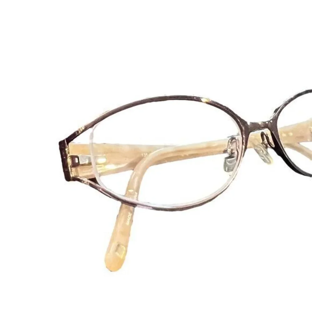 Liz Claiborne Eyeglasses Metal Frames Shell Like Arms LOGO L344 180 135 DESIGNER